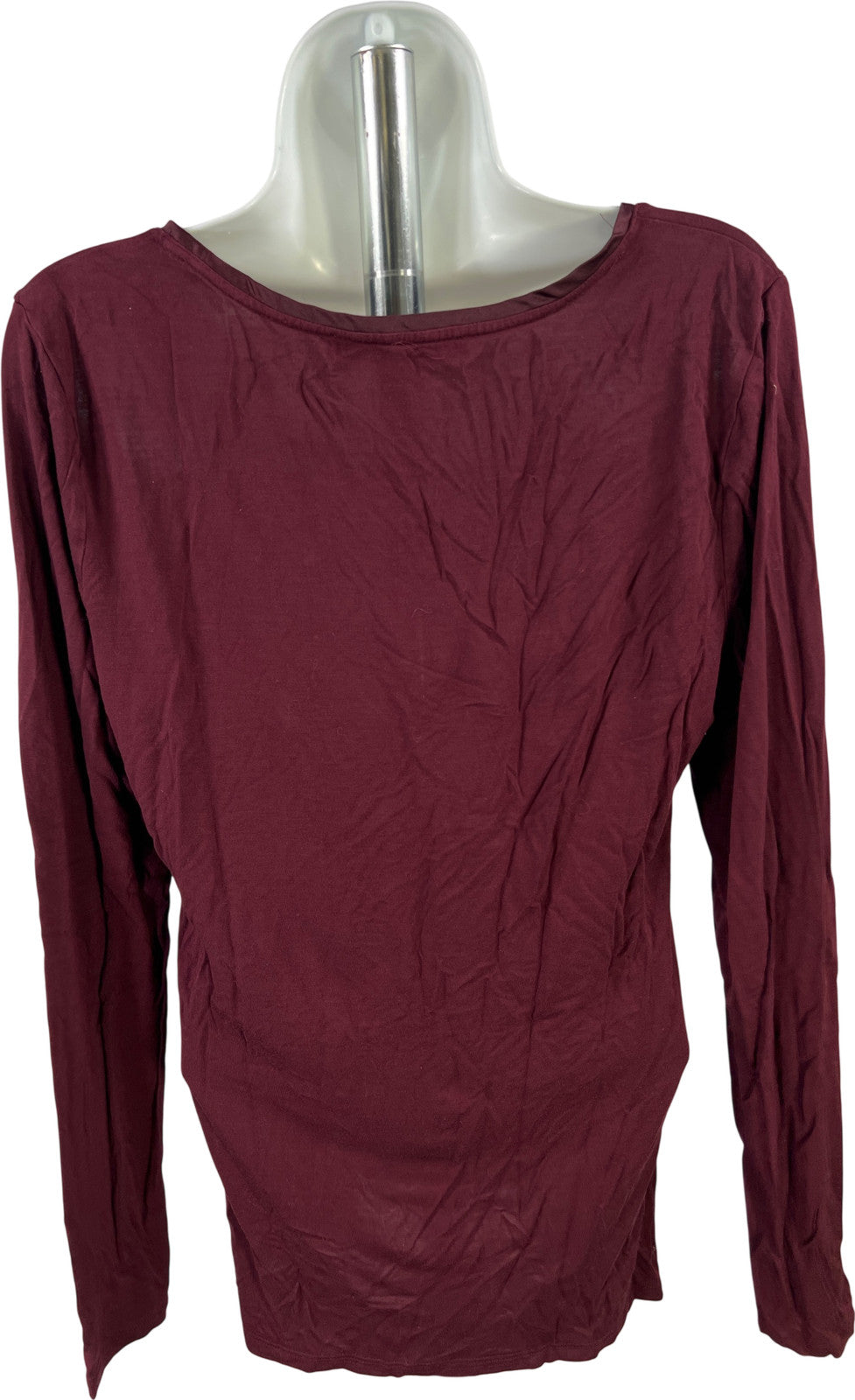 White House Black Market Women’s Burgundy Long Sleeve Shirt - M