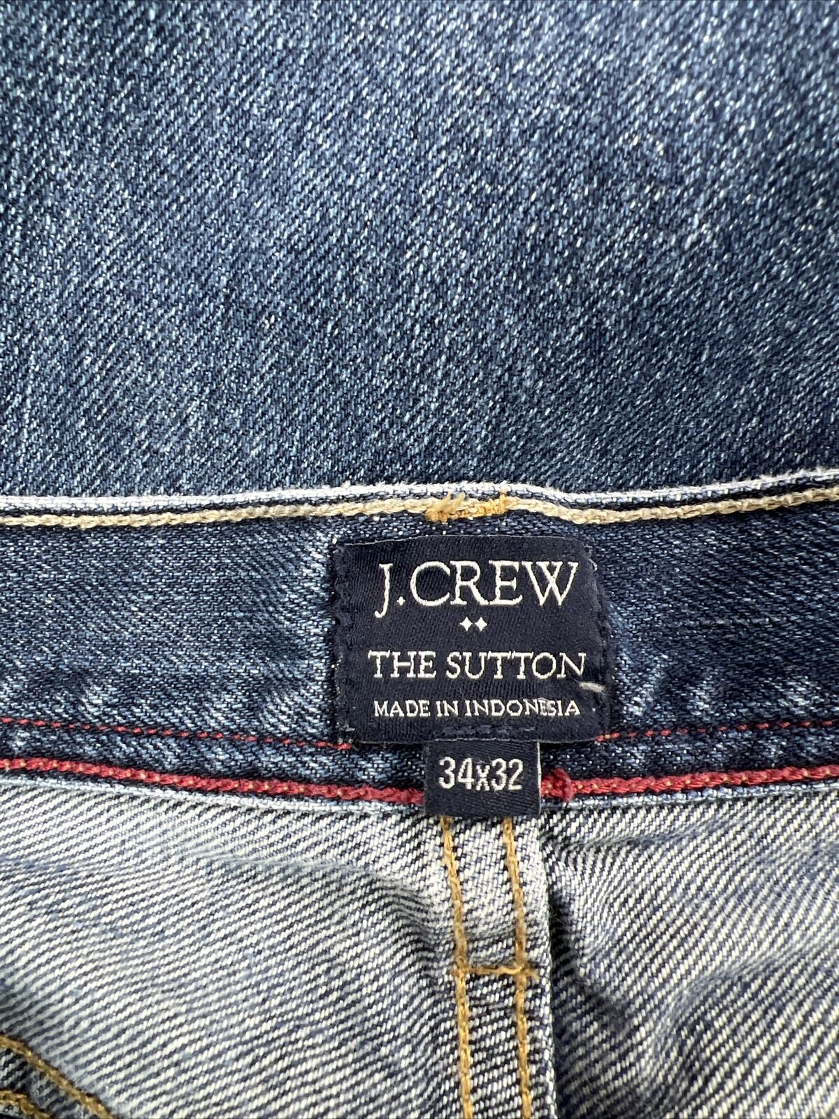 J. Crew Men's Medium Wash Sutton Straight Leg Jeans - 34x32