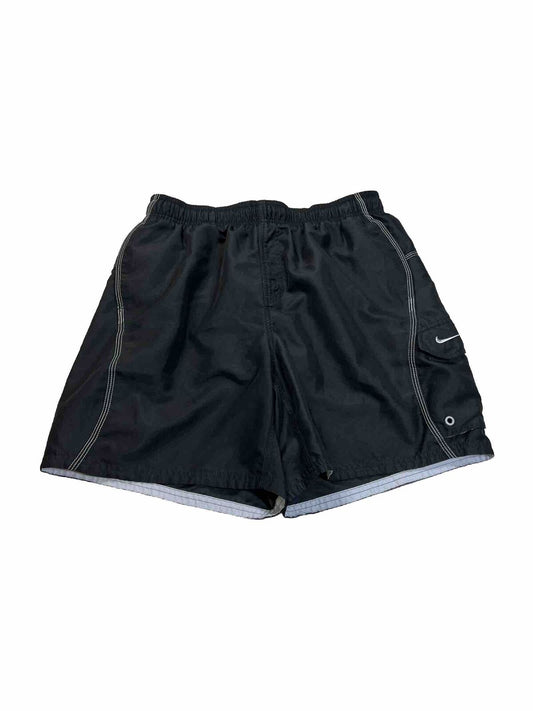 Nike Men's Black Mesh Lined Swim Trunks Shorts - L
