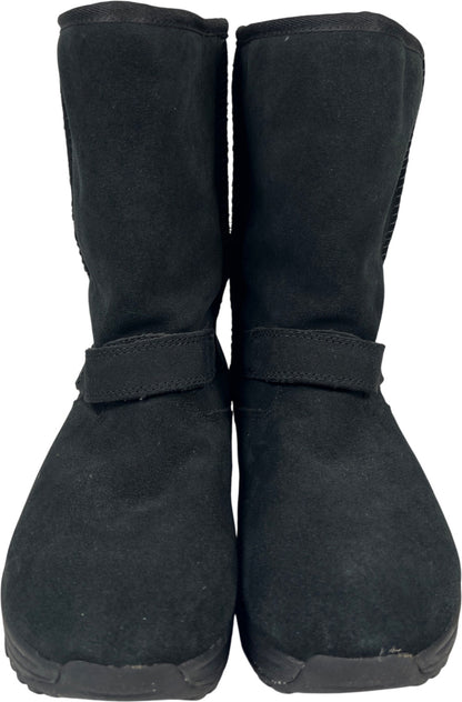 Skechers Women’s Black Shearling Shape Ups Boots - 7.5