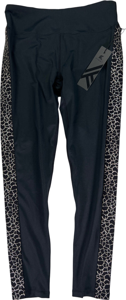 Kyodan Women’s Black Glitter Side High Waist Athletic Leggings - M