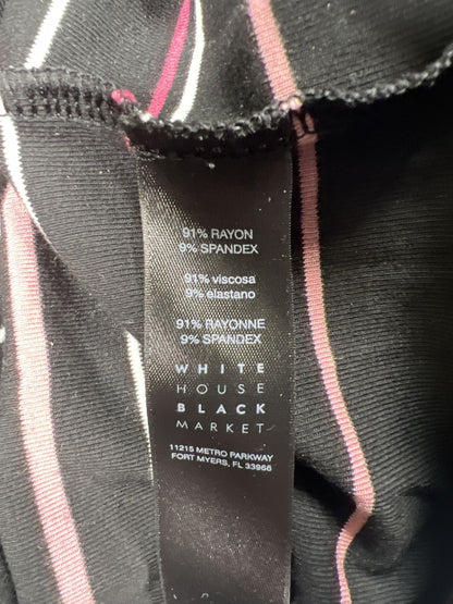 White House Black Market Women’s Black Short Cold Shoulder Shift Dress - XS