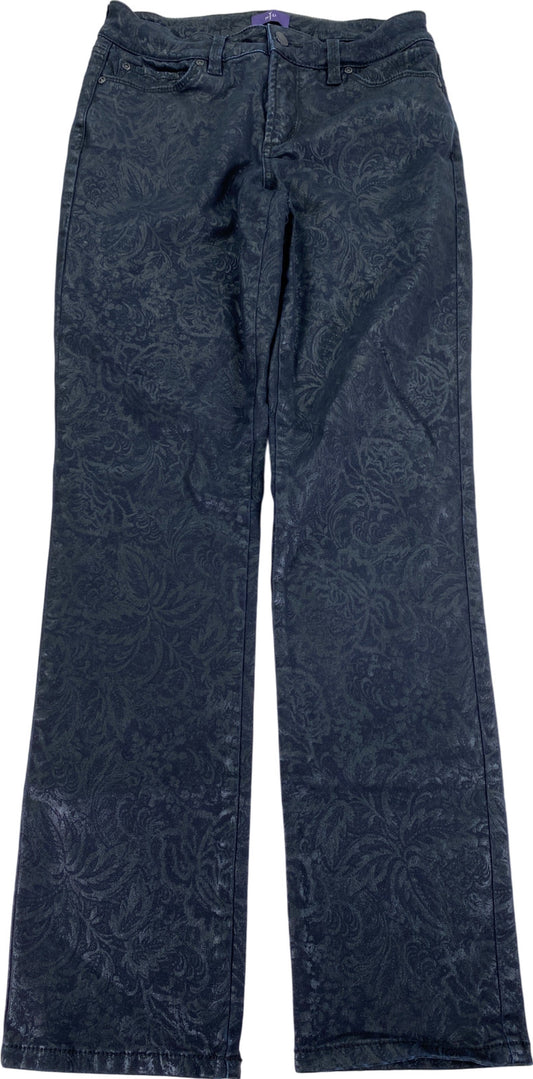 Not Your Daughters Women’s Black Metallic Graphic Skinny Denim Jeans - 2