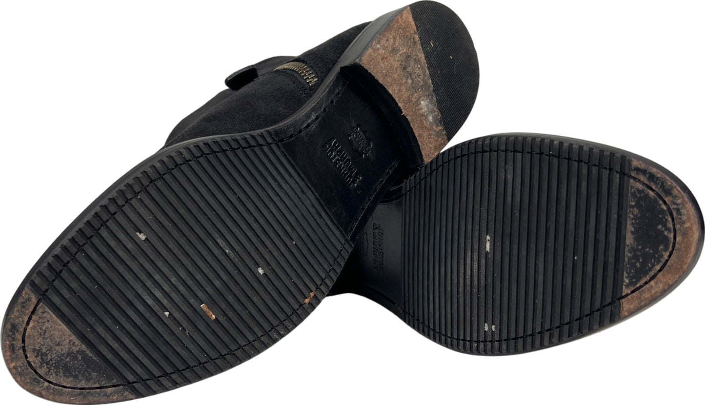 Johnston and Murphy Women’s Black Suede Liliana Ankle Boots - 8