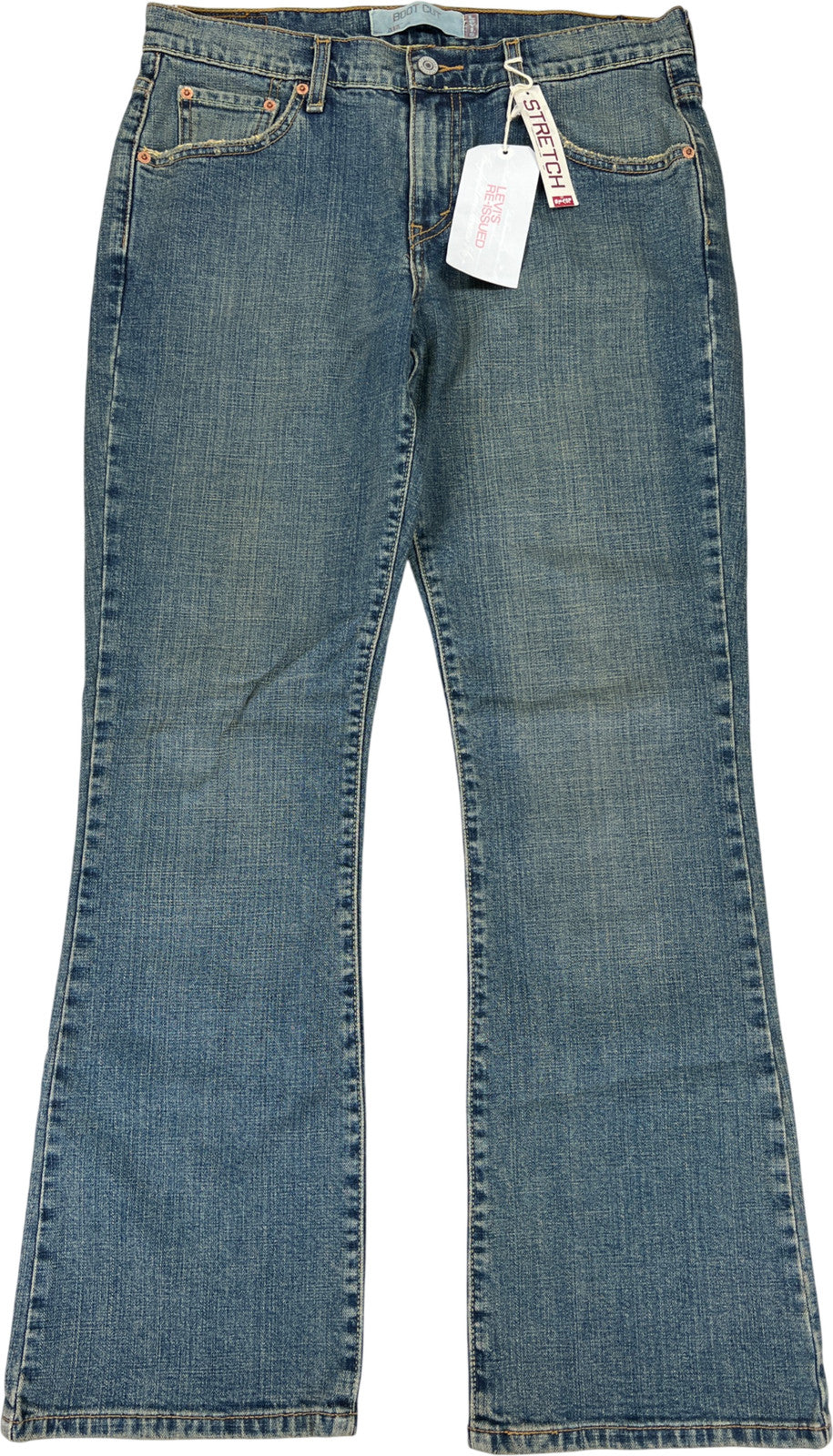 Levi’s Women’s Light Wash 515 Washed and Worn Boot Cut Denim Jeans - 10