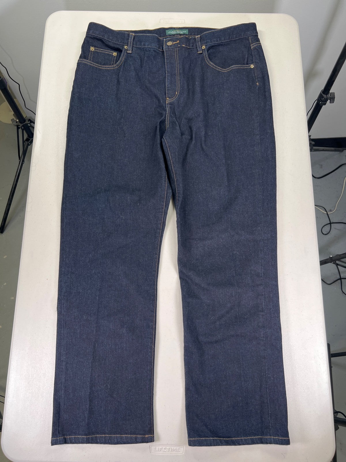 Lauren Ralph Lauren Women’s Dark Wash Classic Straight Denim Jeans - 18W