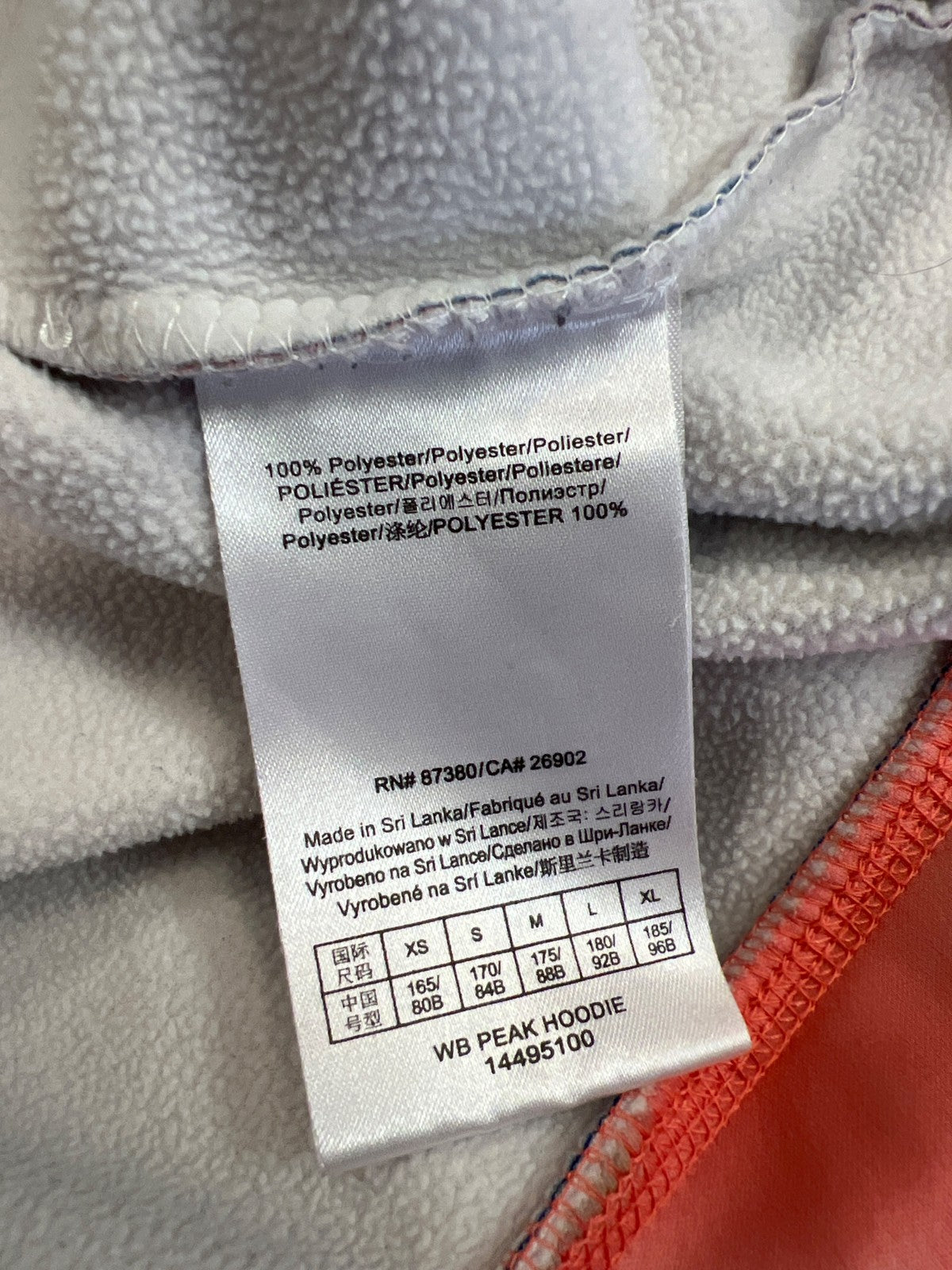 Burton Women’s Pink Peak Long Sleeve Full Zip Hoodie Sweatshirt - L