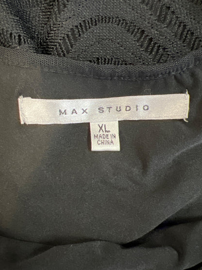 Max Studio Women’s Black Cap Sleeve Lined Blouse - XL