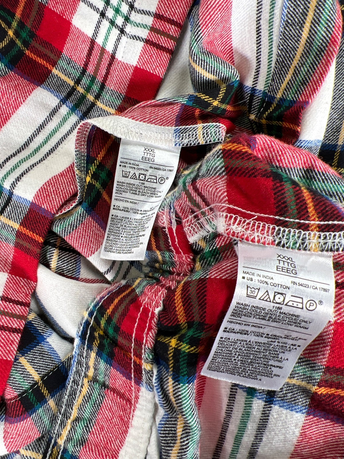 Old Navy Men’s Red Flannel Holiday Button Up Shirt Pajama Set - XXXL