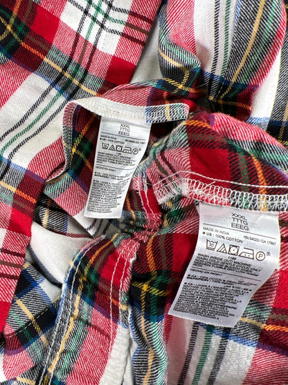 Old Navy Men’s Red Flannel Holiday Button Up Shirt Pajama Set - XXXL