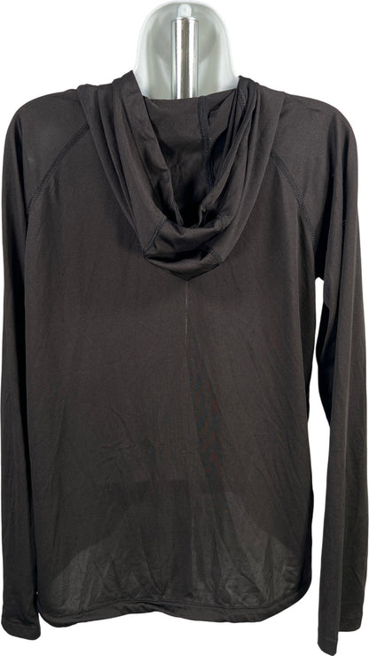 Under Armour Women’s Black Loose Fit HeatGear Hooded Athletic Shirt - S