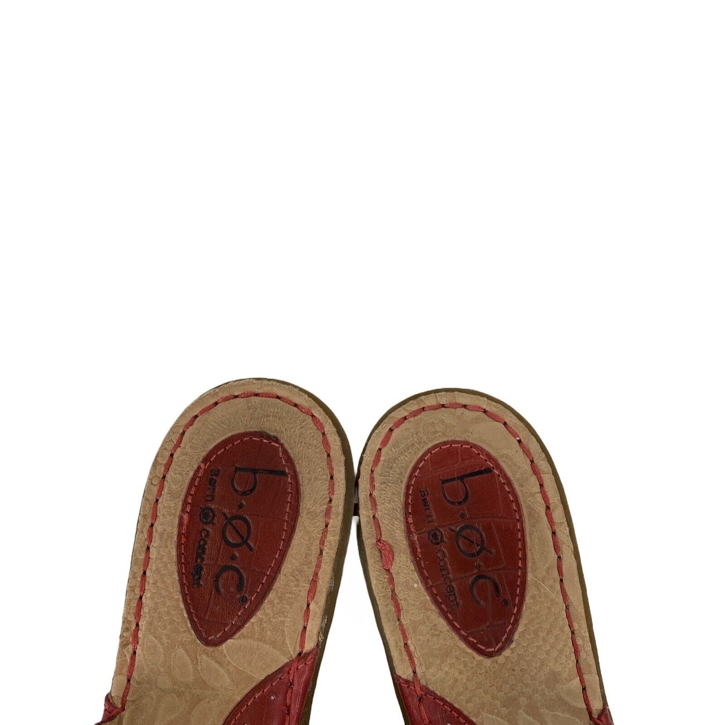 BOC Women's Pink Leather Slip On Slide Sandals - 8