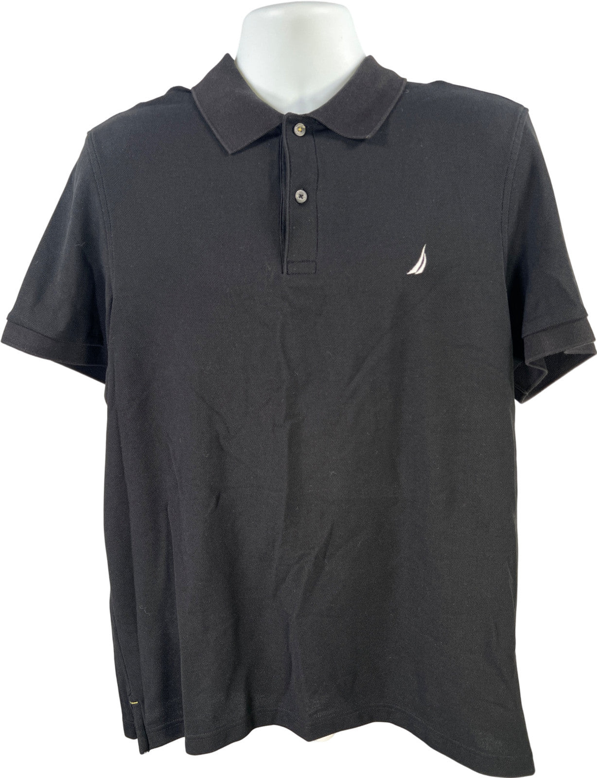 Nautica Men’s Black Short Sleeve Slim Fit Polo Shirt - XL