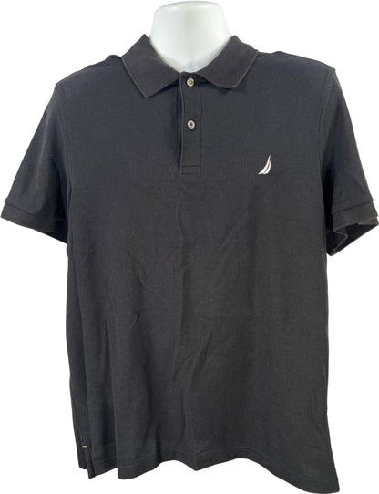 Nautica Men’s Black Short Sleeve Slim Fit Polo Shirt - XL