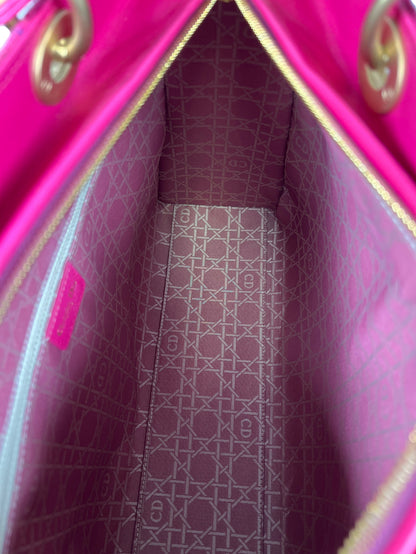 Christian Dior Lady Dior Large Tweed Pink Rose Moyen Rare Vintage Purse