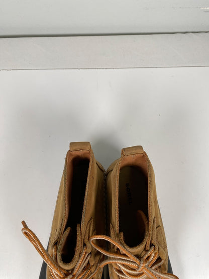 Sorel Women’s Tan Suede Out N About Suede Waterproof Lace Up Duck Boots - 7.5