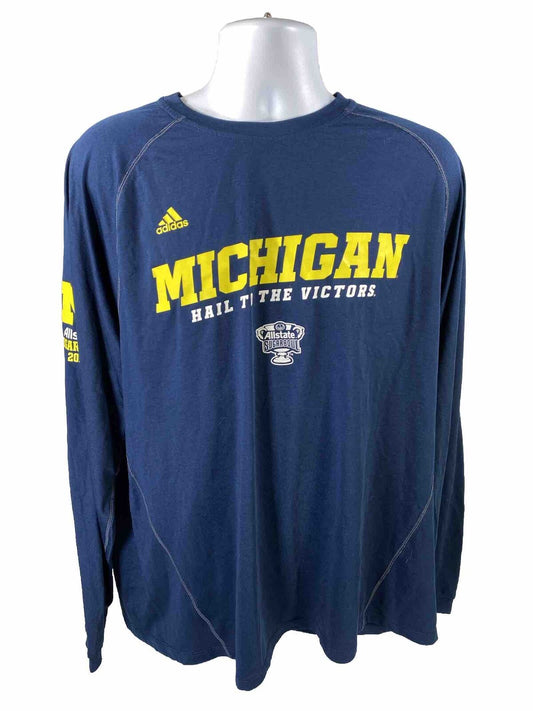 Adidas Men's Blue University of Michigan Sugar Bowl Athletic Shirt - XL