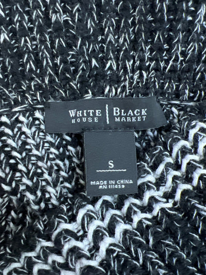 White House Black Market Women’s Black Ruffle Trim Knit Cardigan Sweater - S