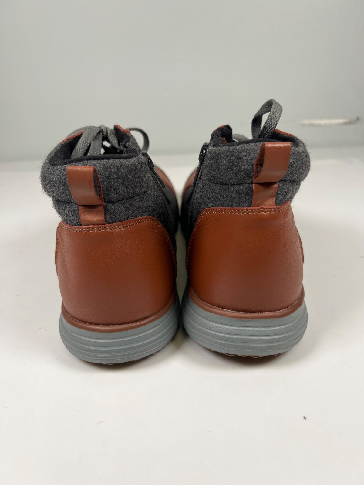 Propet Women’s Gray/Brown Travel Fit Side Zip Booties - 12 X(2E)