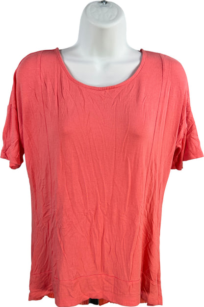 Chico’s Women’s Pink Pleated Back Short Sleeve T-Shirt - 0/US S