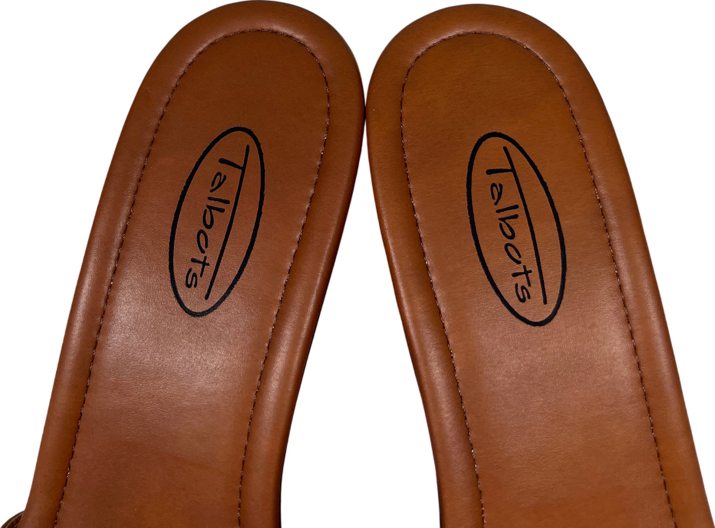 Talbots Women’s Brown Leather Slip On Wedge Sandals - 9.5