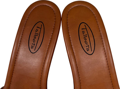 Talbots Women’s Brown Leather Slip On Wedge Sandals - 9.5