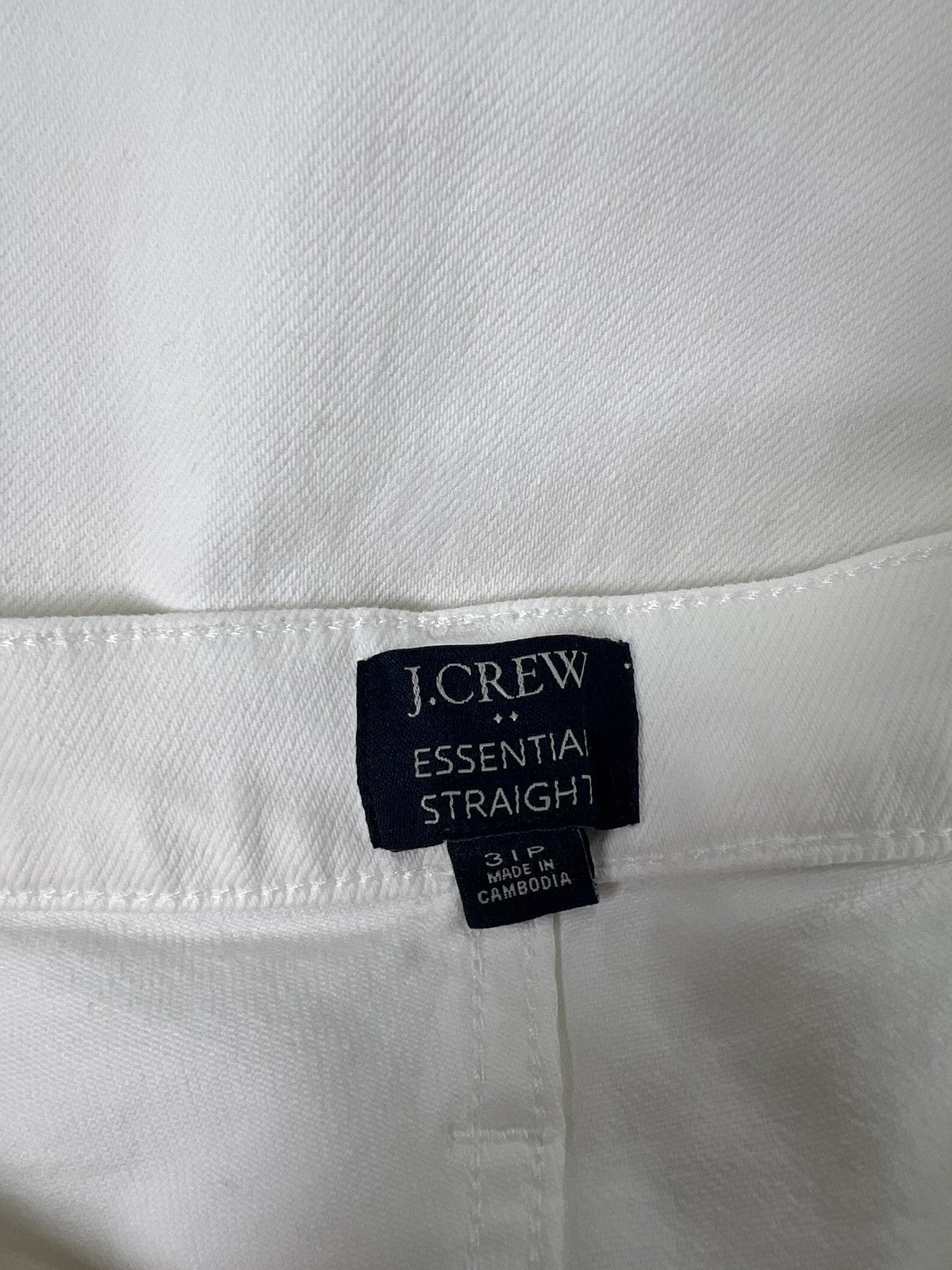 J.Crew Women’s White Essential Straight Capri Denim Jeans - 31 Petite