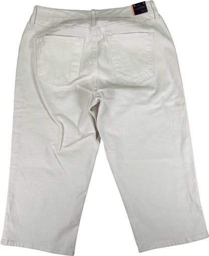 Gloria Vanderbilt Women’s White Curvy Skimmer Capri Jeans - 6
