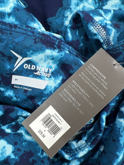NEW Old Navy Women's Blue Active Mid Rise Athletic Leggings - M