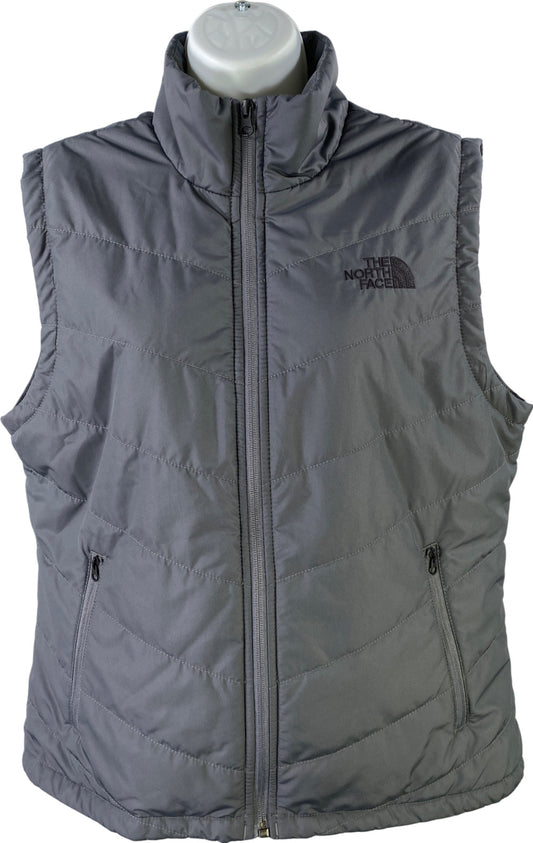 The North Face Women’s Gray Full Zip Tamburello Puffer Vest - M