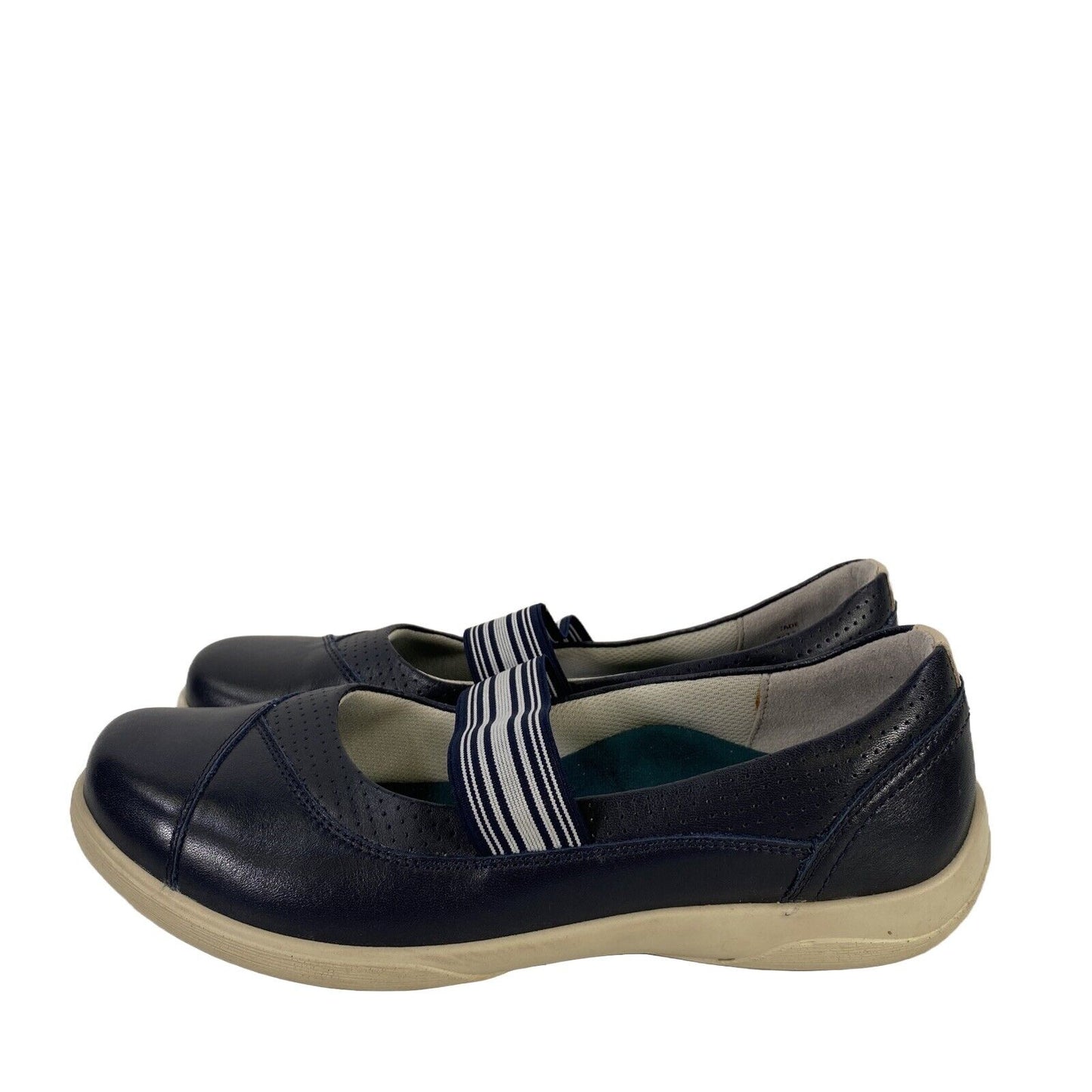 Padders Zapatos cómodos Mary Jane Jade de cuero azul para mujer - 7.5