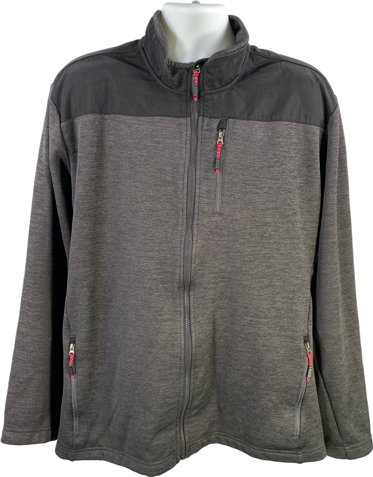 Orvis Men’s Gray Long Sleeve Fleece Lined Full Zip Jacket - XXL