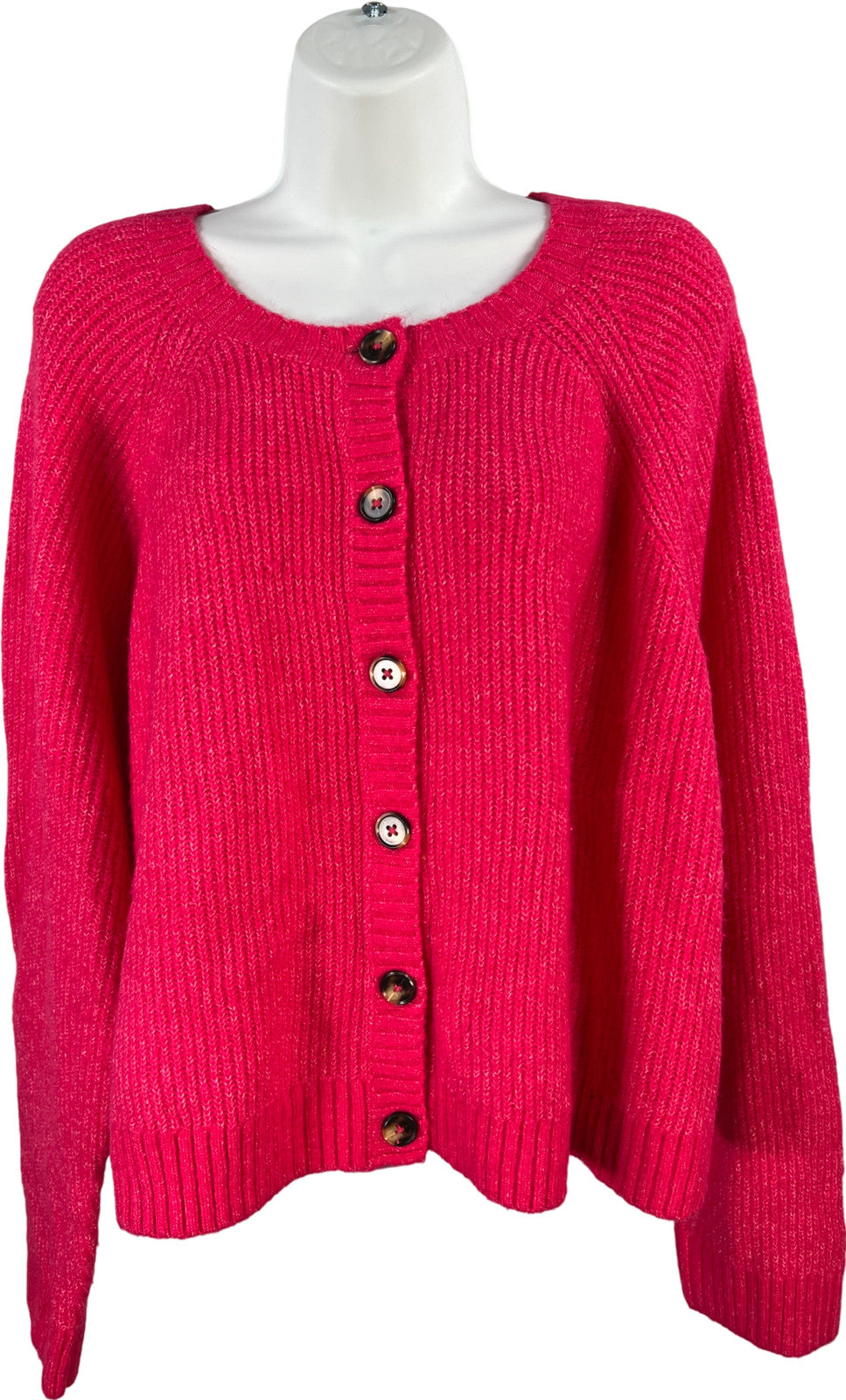 Torrid Women’s Pink Plush Knit Button Up Cardigan Sweater - Plus 3