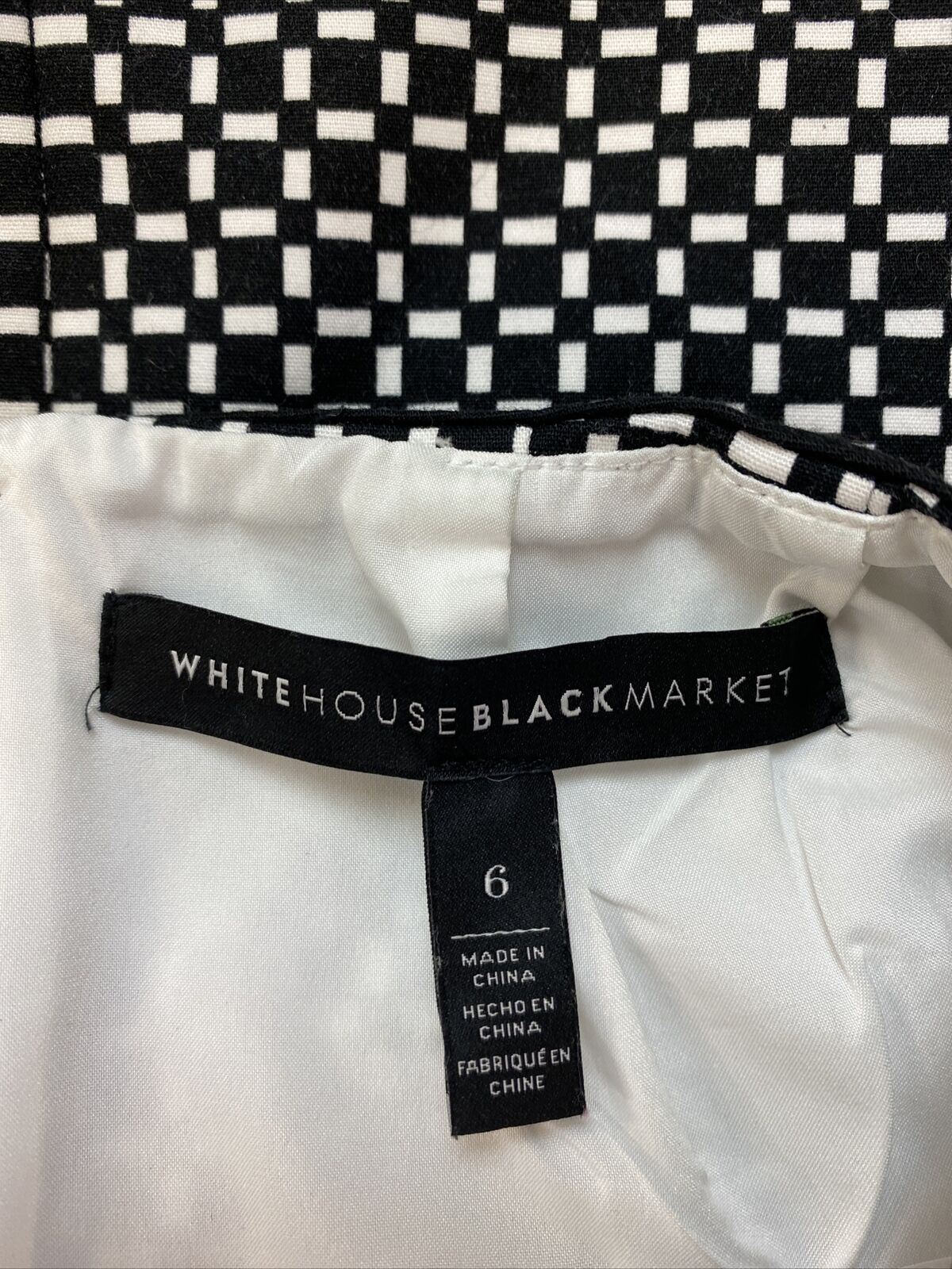 White House Black Market Women's Black Straight Skirt Sz 6