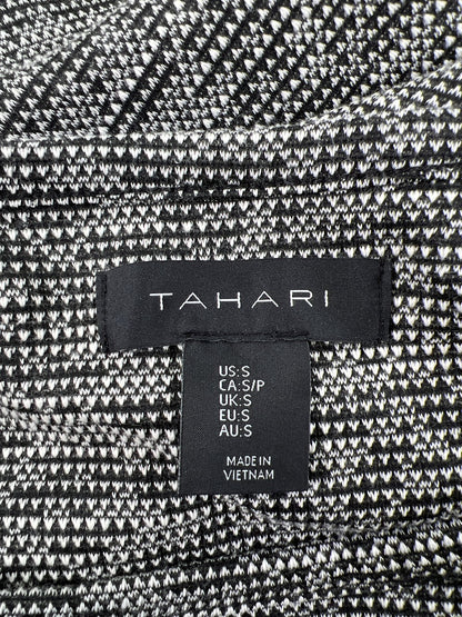 Tahari Women’s Black/White Pocket Front 3/4 Sleeve Shift Dress - S