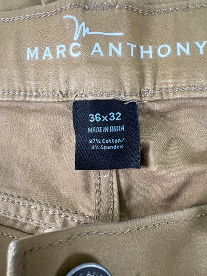 Marc Anthony Men’s Beige Flex Slim Straight Chino Pants - 36x32