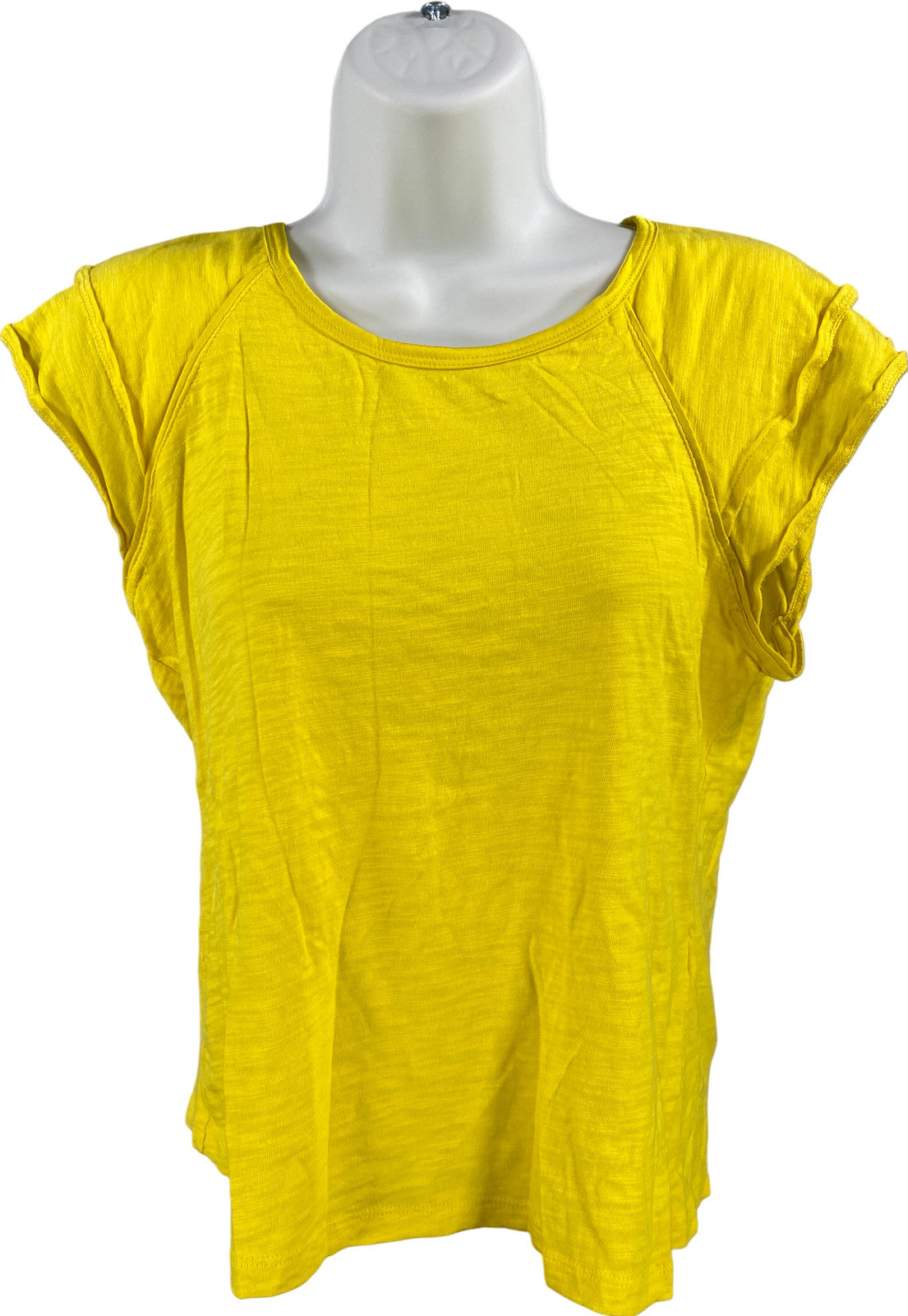 White House Black Market Women’s Yellow Go Getter Short Sleeve T-Shirt - S