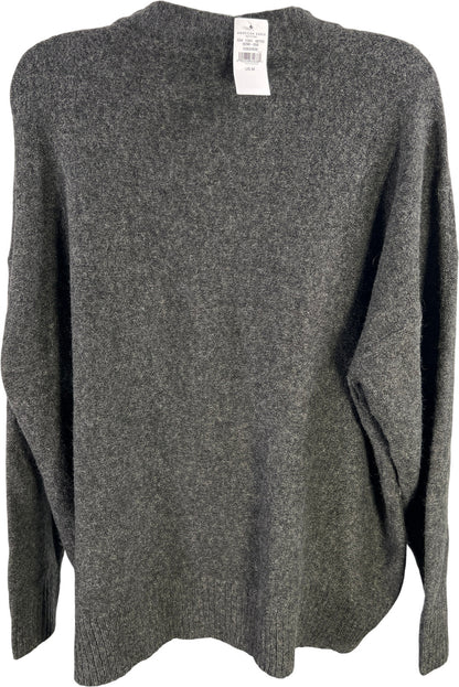 American Eagle Women’s Gray Lace Up Long Sleeve Sweater - M