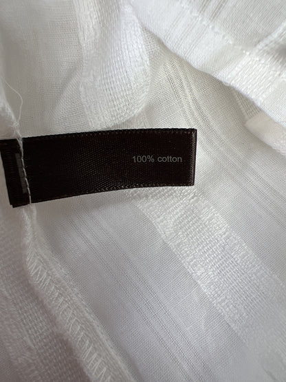 NEW The Limited Women’s White Semi-Sheer Roll Up Sleeve Button Up Shirt - S