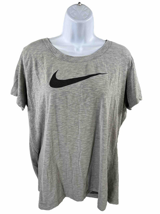 Nike Women's Gray Dri-Fit The Nike Tee Shirt - XL