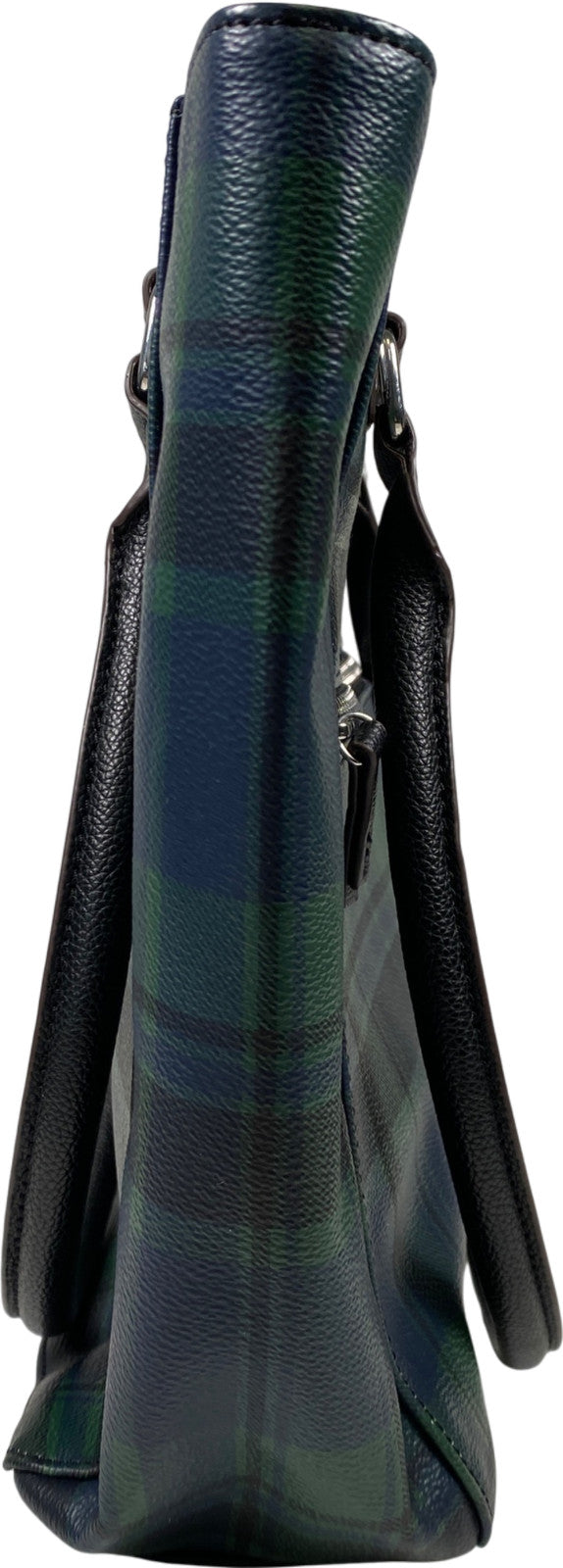 Tignanello Women’s Green/Blue Holiday Plaid Medium Tote Purse