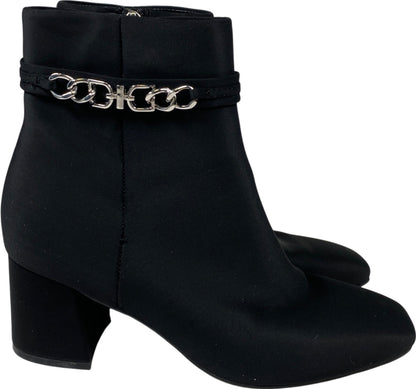 Unisa Women’s Black Textile Violet Side Zip Heeled Boots - 6.5