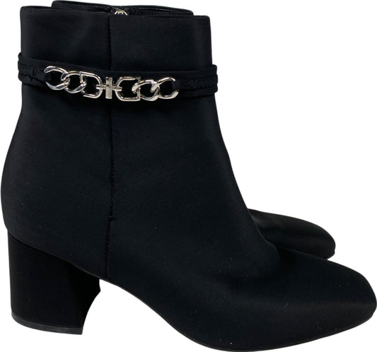 Unisa Women’s Black Textile Violet Side Zip Heeled Boots - 6.5