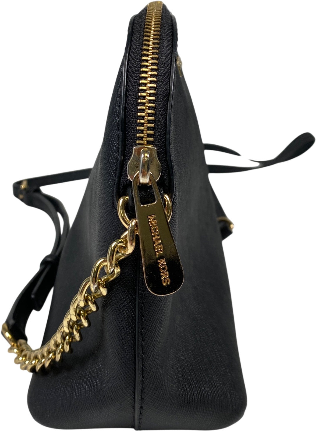 Michael Kors Women’s Black Saffiano Leather Cindy Dome Crossbody Purse