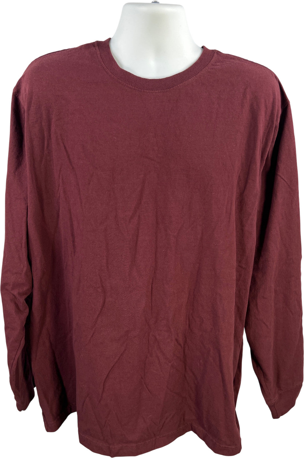 Carhartt Men’s Burgundy Loose Fit Long Sleeve T-Shirt - XL