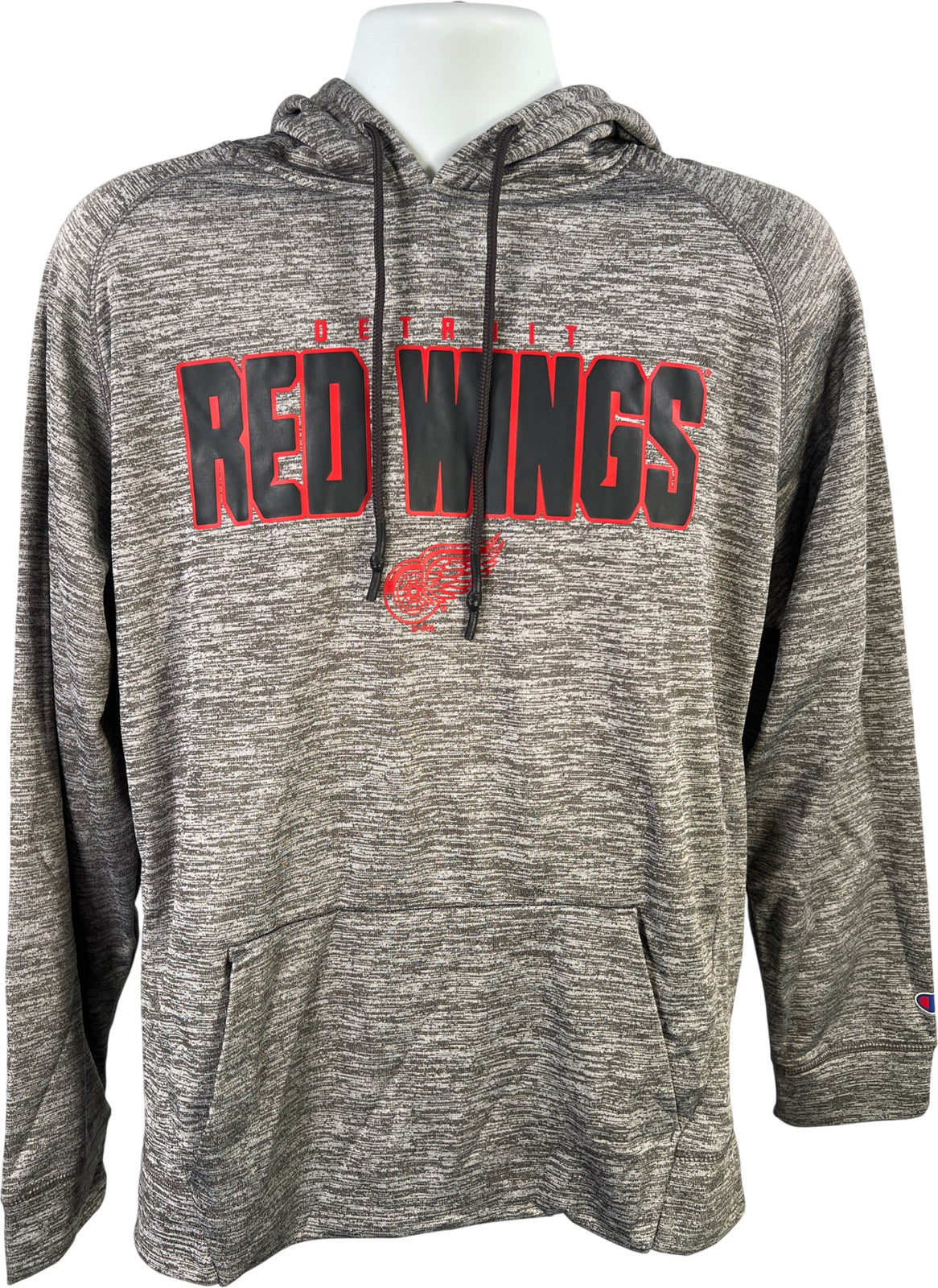 Champion Men’s Gray Detroit Red Wings Hockey Long Sleeve Hoodie - M