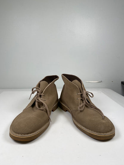 Clarks Men’s Gray/Taupe Suede Bushacre Chukka Desert Boots - 11