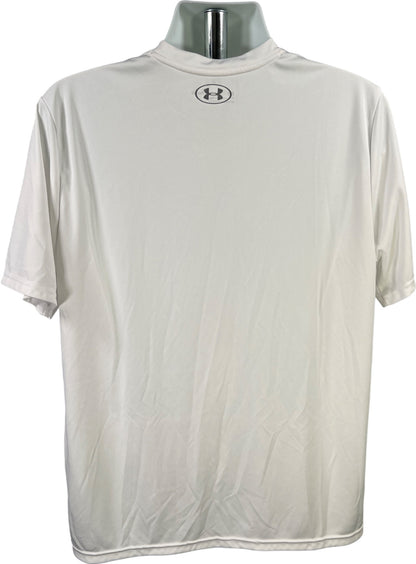 Under Armour Men’s White Loose Fit Short Sleeve Athletic T-Shirt - XL