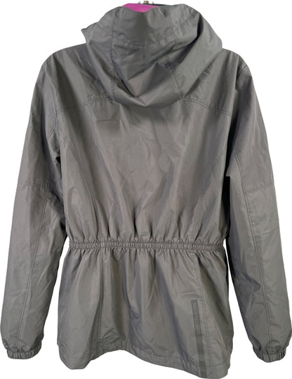 Michael Kors Women’s Gray Mesh Lined Hooded Full Zip Windbreaker Jacket - M