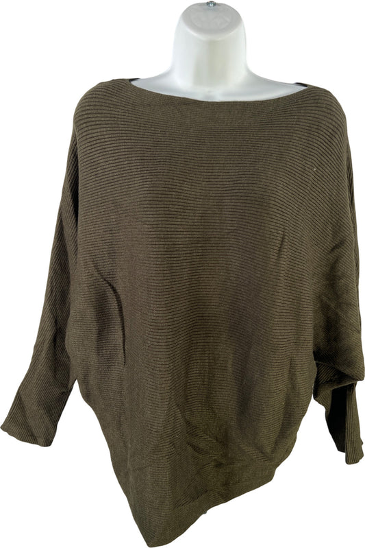 Philosophy Women’s Green Ribbed Long Sleeve Sweater - 1X